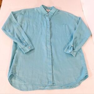 J Jill Love Linen Relaxed Patch Pocket Tunic